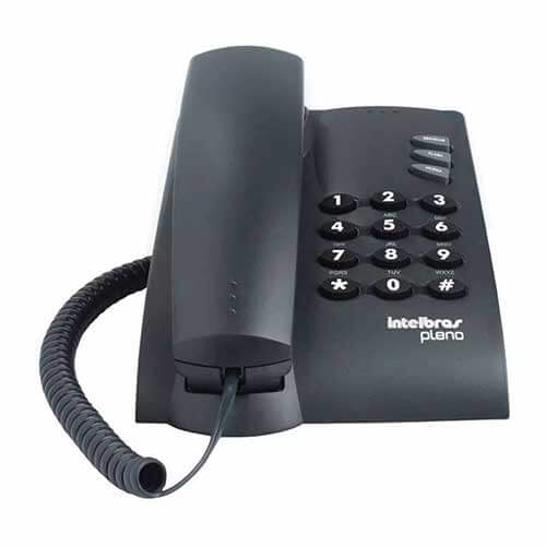 Telefone Fixo Pleno com Fio Intelbras Preto
